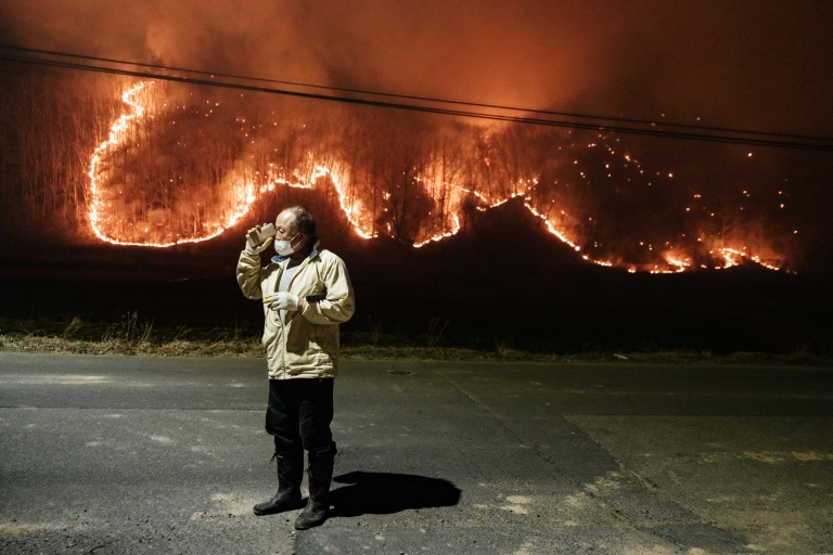 Temple burned, UNESCO village evacuated as South Korea wildfires spread