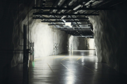 With space for 6,000 people, the Merihaka shelter in central Helsinki houses an underground playground, several ball courts and a gym