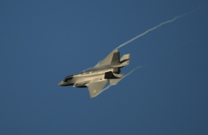 An F-35 fighter jet has over 400 kilograms (900 pounds) of rare earth components - JOHN THYS (AFP)