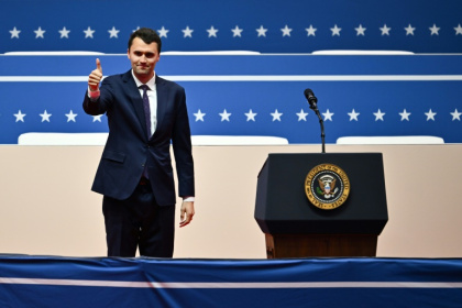 Influential US right-wing youth organizer Charlie Kirk was shot dead at a Utah university - ANGELA WEISS (AFP)
