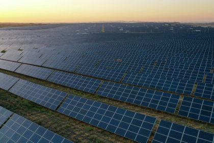 Solar power rose a record 31 percent in January-June 2025, says think tank Ember - GREG BAKER (AFP)