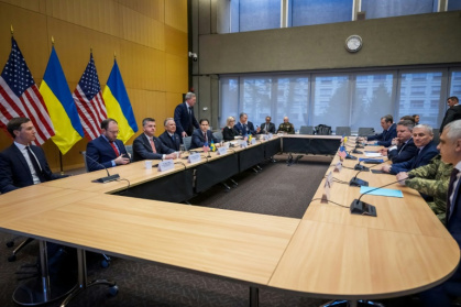 US and Ukrainian delegates sat down in Geneva - Fabrice COFFRINI (AFP)