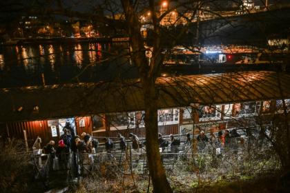 The Hermes is a former river barge turned into a homelessness hostel in Prague - Michal Cizek (AFP)