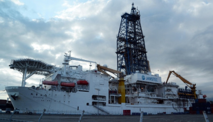 Japan's deep-sea drilling vessel Chikyu has retrieved sediment containing rare earth at a depth of 6,000 metres - TOSHIFUMI KITAMURA (AFP)