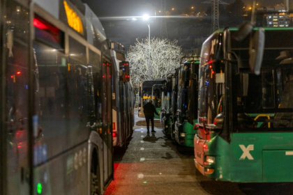 Bus drivers in Israel say racist violence against Arab drivers has spiralled since the start of the Gaza war - Ilia YEFIMOVICH (AFP)